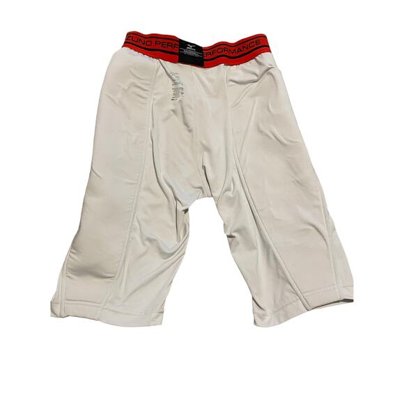 Mizuno Performance Sliding Compression Shorts Mens Small White Padded Baseball - Picture 2 of 6